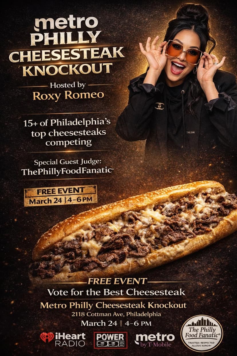 Metro Philly Cheesesteak Knockout March 24 in Philadelphia – Free Live Event at Cottman Ave