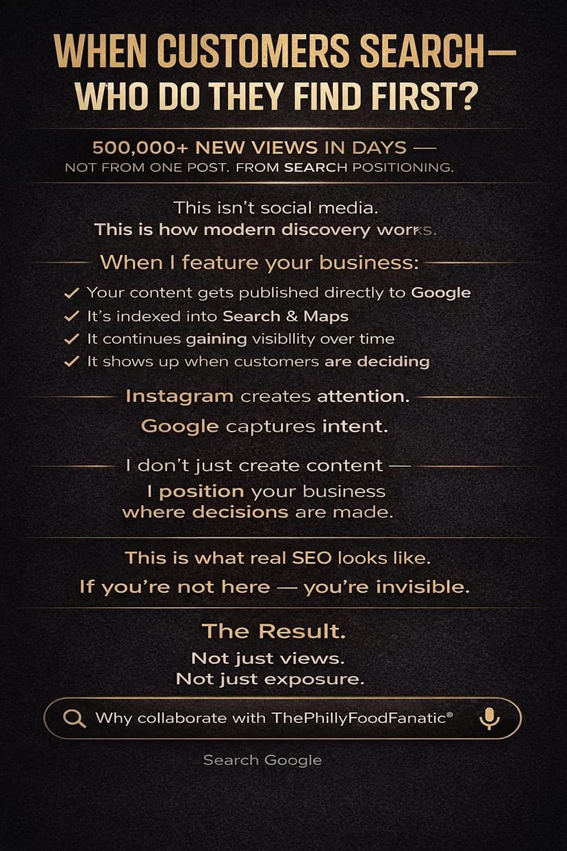 Why Advertise with ThePhillyFoodFanatic®? The Answer Restaurants Are Finally Understanding in 2026